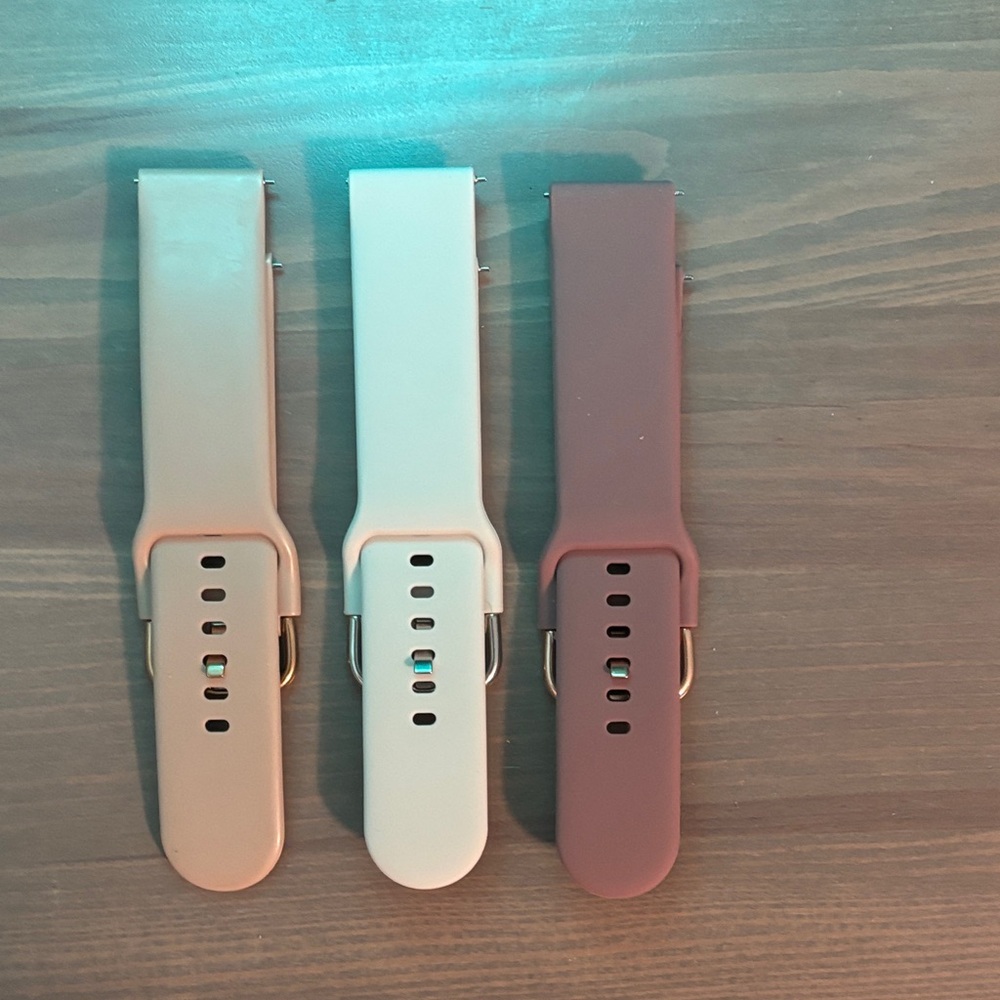 NWOT Garmin Vivo Active 5 Band Set - Beige, White, Purple